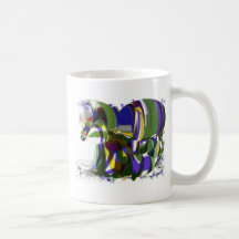 Just A Wild Pony Abstract Horse Modernism Art Coffee Mug