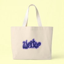 Just A Writer blue bags