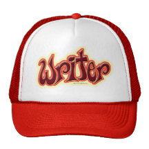 Just A Writer red Mesh Hats