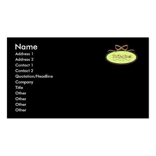 Just add your logo, plain black business cards (front side)