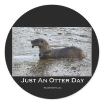 Just an Otter Day Gifts stickers by HANDPRINTS Just an Otter Day Gifts stickers