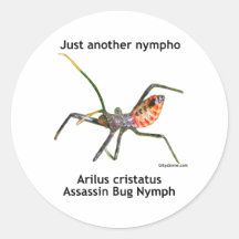 Just Another Nympho Round Sticker