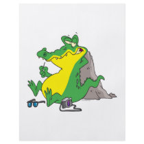 just ate a human funny gator cartoon personalized flyer