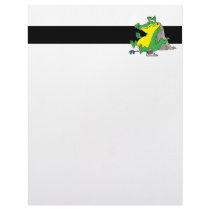 just ate a human funny gator cartoon letterhead template