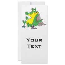 just ate a human funny gator cartoon custom rack cards