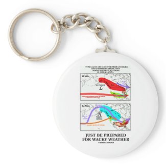 Just Be Prepared For Wacky Weather keychain