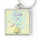 Just Beachy Wedding Keychain With Shell and Swirls