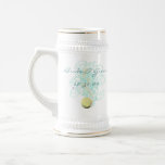 Just Beachy Wedding Stein With Shell and Swirls