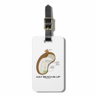 Just Bean Me Up (Bean Diagram) Tags For Luggage