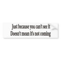 JUST BECAUSE CUSTOMIZABLE Bumper Sticker bumper stickers