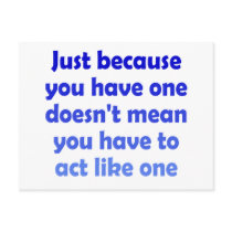 Just because you have one post cards