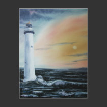 Just Before Sunset Postcard by twincoveart Just Before Sunset Postcard