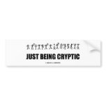 Just Being Cryptic (Cryptography Dancing Men) Bumper Stickers