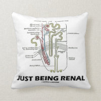 Just Being Renal (Kidney Nephron Renal Humor) Pillows