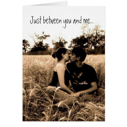 Just between you and me card Zazzle