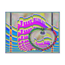 Just BLISS OUT postcard