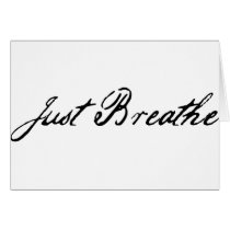 just breathe greeting card
