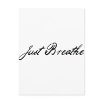 just breathe post card