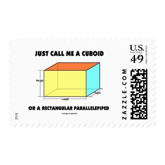 Just Call Me A Cuboid Rectangular Parallelepiped Stamp