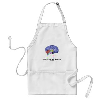 Just Call Me Brainy (Anatomical Brain Attitude) apron
