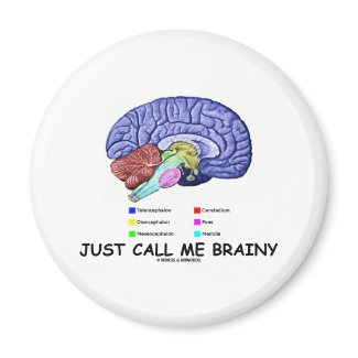 Just Call Me Brainy (Anatomical Brain Attitude) magnet