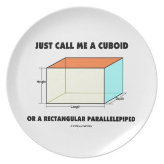 Just Call Me Cuboid Or Rectangular Parallelepiped Dinner Plates