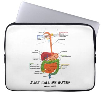 Just Call Me Gutsy (Digestive System Humor) Laptop Sleeves