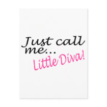Just Call Me Little Diva postcards