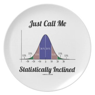 Just Call Me Statistically Inclined (Bell Curve) Dinner Plates