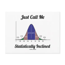 Just Call Me Statistically Inclined (Bell Curve) Post Cards