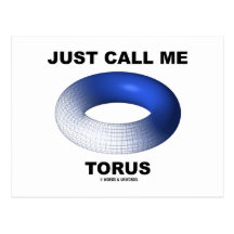 Just Call Me Torus (Blue Torus Topology) Post Card