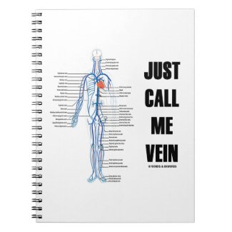 Just Call Me Vein (Anatomical Humor) Note Books