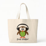 Just Chillin' Owl With Headphones Bag