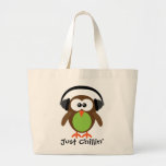 Just Chillin' Owl With Headphones Bag