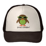 Just Chillin' Owl With Shades Trucker Hats