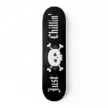 Just Chillin' Skull With Headphones Custom Skateboard