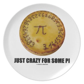 Just Crazy For Some Pi (Pi On A Pie) Party Plates