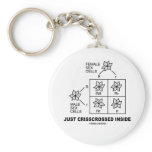 Just Crisscrossed Inside (Punnett Square Attitude) Key Chains