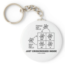Just Crisscrossed Inside (Punnett Square Attitude) Key Chains