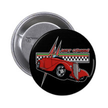 Just Cruisin Hot Rod Pinback Buttons