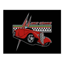 Just Cruisin Hot Rod Post Cards