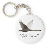 "Just cruisin'" Trumpeter Swan Key-chain Key Chain