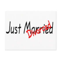 Just Divorced postcards by WeddingZazzle Just Divorced postcards