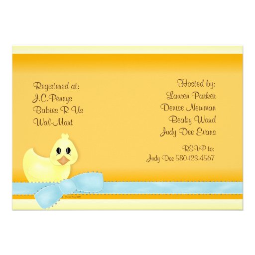 Just Ducky Baby Shower Invitation
