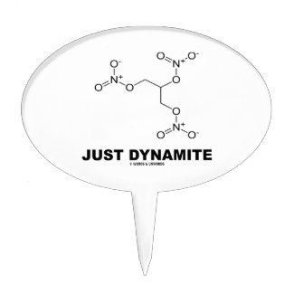 Just Dynamite (Nitroglycerin Chemical Molecule) Cake Toppers