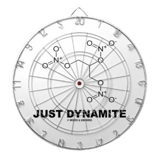 Just Dynamite (Nitroglycerin Chemical Molecule) Dartboard With Darts