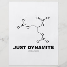 Just Dynamite (Nitroglycerin Chemistry Molecule) Personalized Flyer