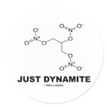 Just Dynamite (Nitroglycerin Chemistry Molecule) Stickers