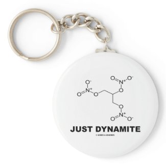 Just Dynamite (Nitroglycerin Molecule) Keychain