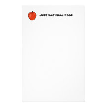 Just Eat Real Food Customized Stationery